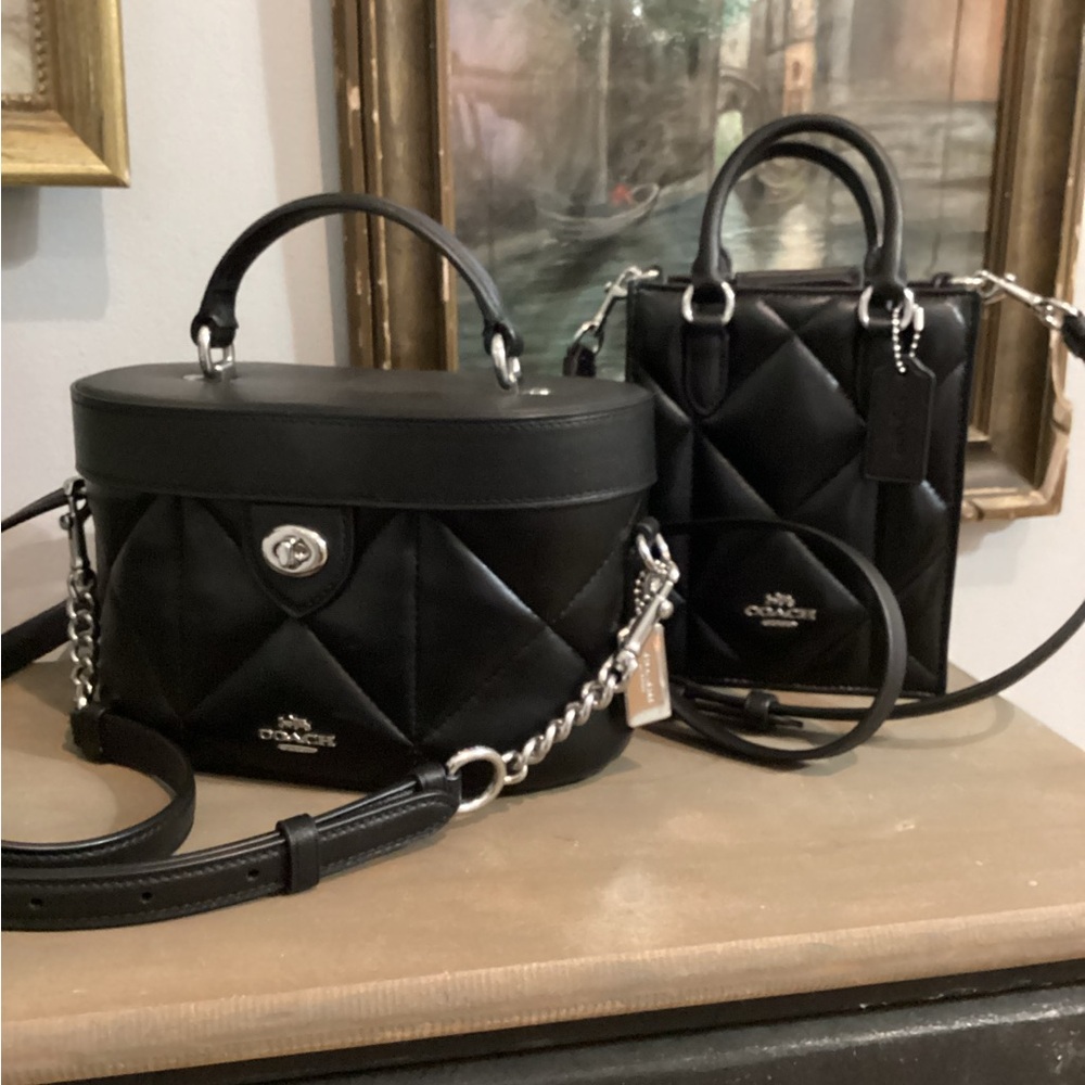 💎💎Coach Black Crossbody Puffy Diamond Crossbody Set!
